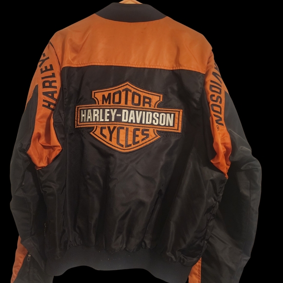 Harley-Davidson Other - Harley-Davidson Men's Black and Orange Jacket
